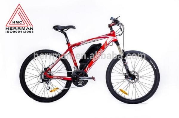 Carbon Fiber Frame Off Road Electric Mountain Bikes With 48V 10.4Ah Lithium Battery