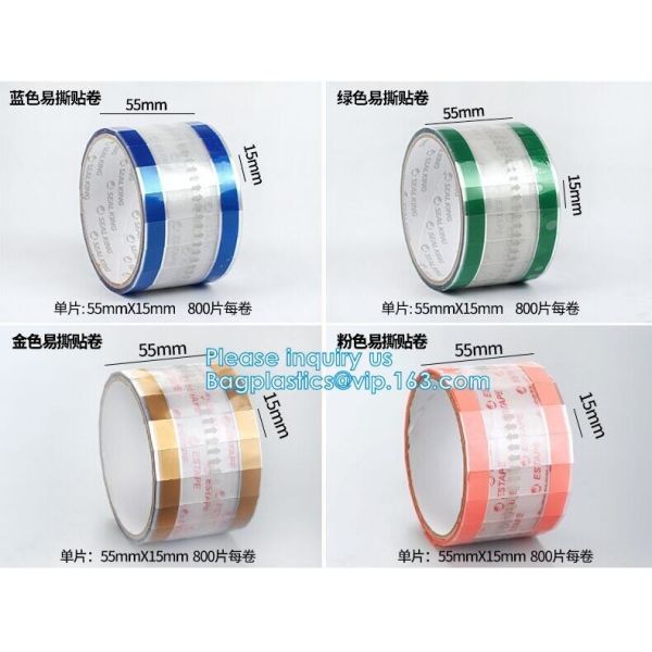 Easy Tearing Remove Masking Tape Seal Drinks And Bags,Easy TAPE OPP Tape food packaging tape coffee cup sealing label
