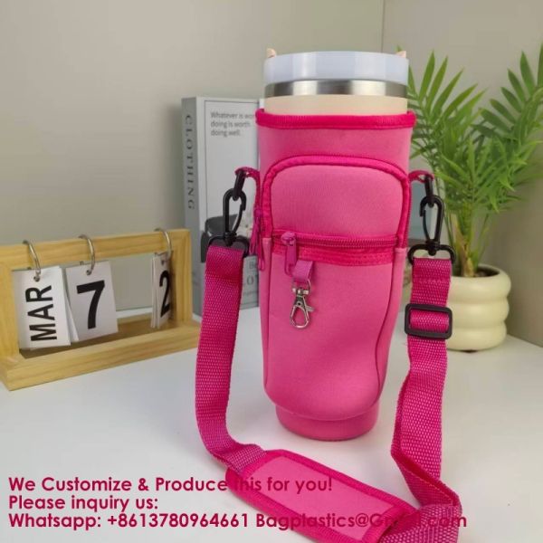 Customizable Foldable Durable Waffle-Embossed Neoprene Cup Sleeves | Reusable Insulated Lightweight Cola & Bottle Sleeves
