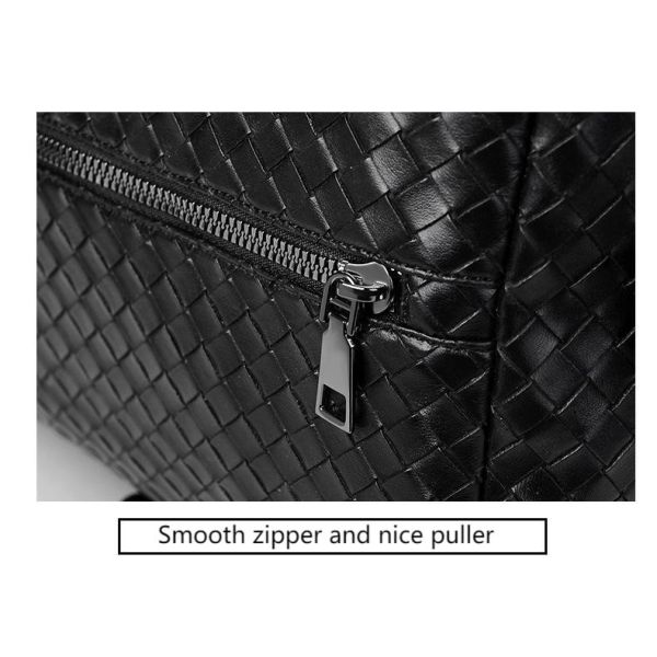 Braid PU Fabric Retro Style Large Sports Duffel Bag Wear Resistant