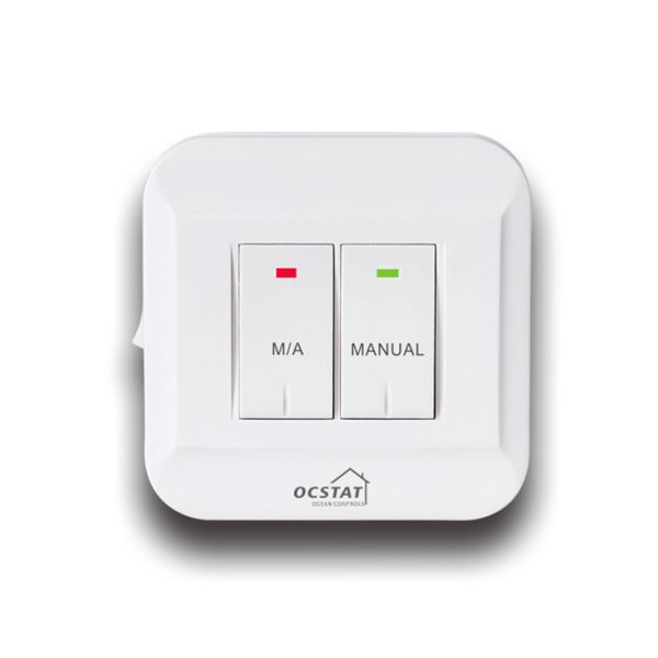 Thermostat de salle RF 24-230V non programmable avec tension commutable blanche/personnalisée