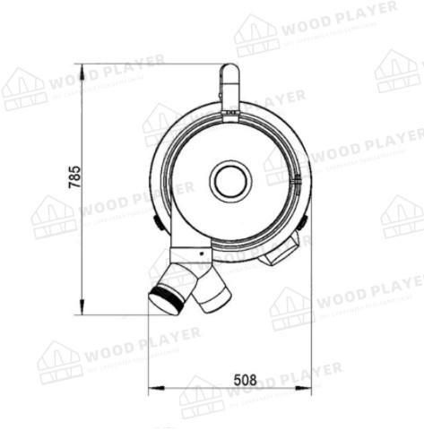 OEM Cast Iron Woodshop Dust Collector 500*850mm Collection Bag