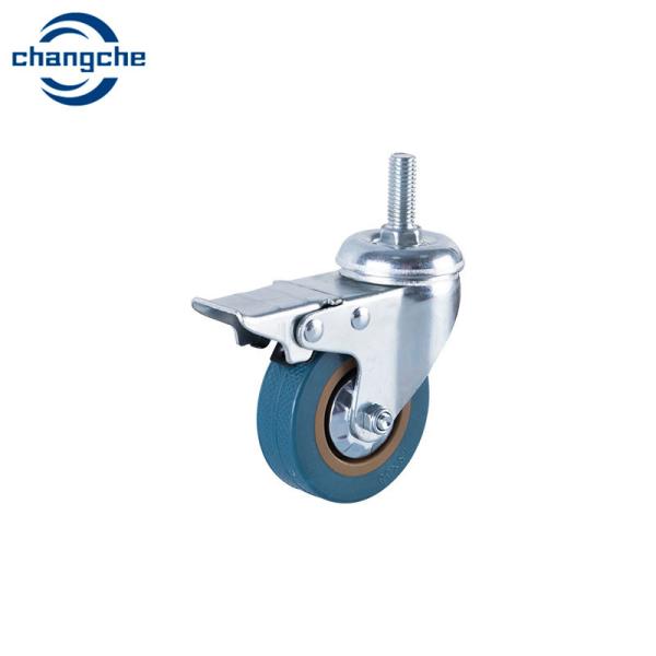 Optional Thread Guard Industrial Caster Wheels Resistant to -20 To 180 Degree Celsius