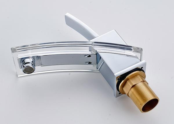 Cold And Hot Water Brass Bathroom Basin Faucet Single Level ROVATE