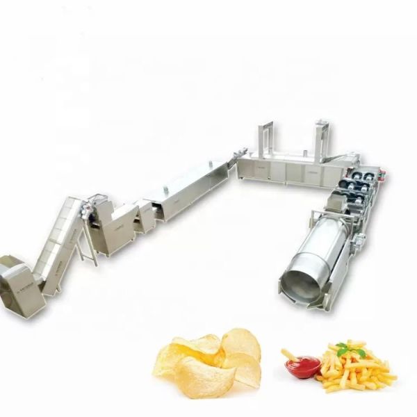 high quality full automatic fresh frozen french fries frying production line equipment lays potato chips making machine price