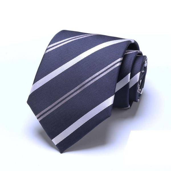 Woven  Business  Neckties 100% Silk Stripped Ties Jacquard Neckwear Men Style