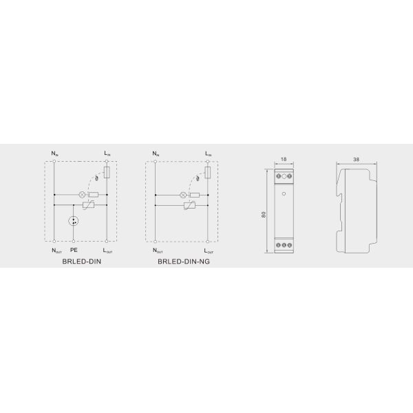 BRLED DIN защитники от перенапряжений для светодиодов Китайская фабрика защитных устройств от перенапряжений