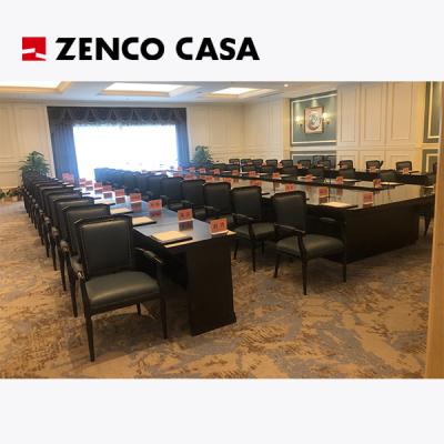 Mobiliário de sala de reuniões do hotel conjunto de conferência preta mesa e cadeiras misturar e combinar