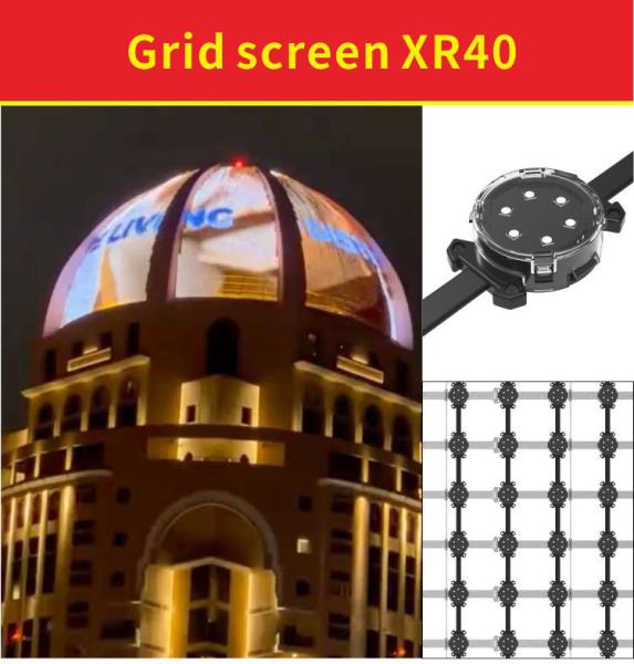 LED point light  outdoor lighting monochrome full-color PC waterproof exterior wall decoration LED Pixel Net Screen