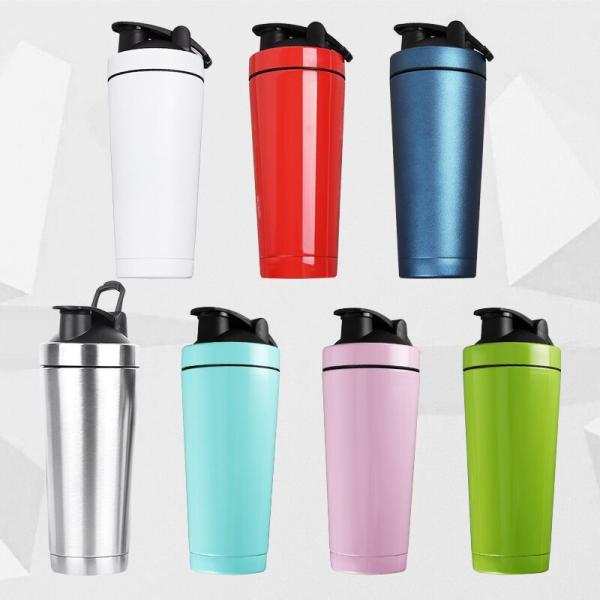 Shaker Bottle With Wire Whisk Protein Shaker Bottle For Protein Mixes Stainless Steel Large Metal Shaker Bottle 25oz 739ml