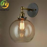 Decoración interior de moda de cristal clara nórdica del pasillo de la lámpara de pared E26