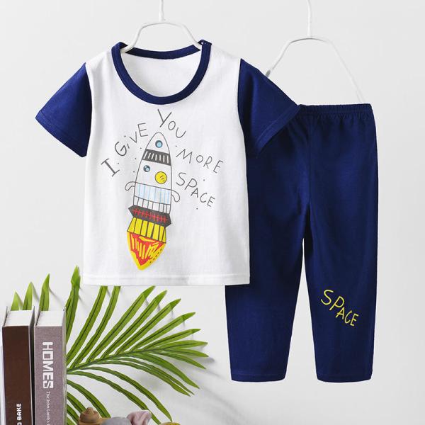 Children'S Outfit Sets Cotton Children Boutique Printing Sets Kids Pure Cotton Suit