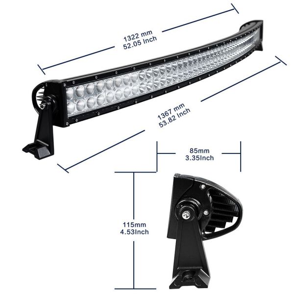 Curved 300W Off Road IP67 LED Light Bar 300W High Power 27000lm Lumen