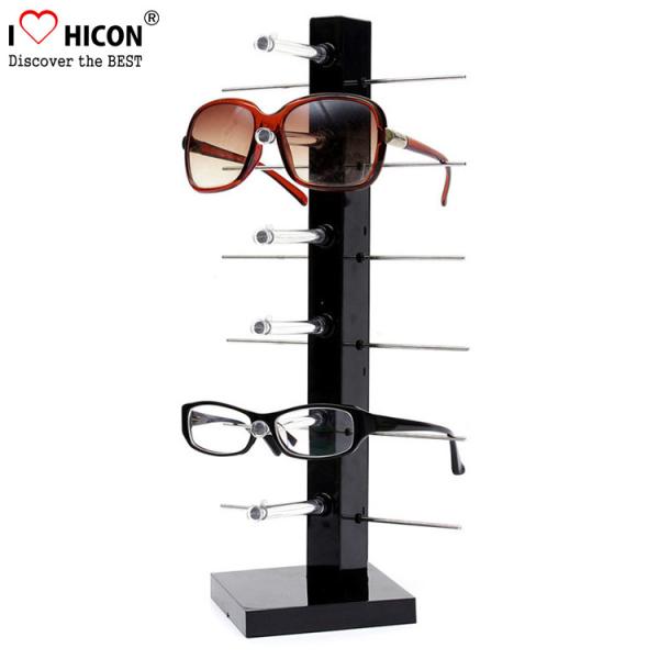 Single Row 10 Pairs Eyewear Retail Merchandising Displays Stand Metal Material