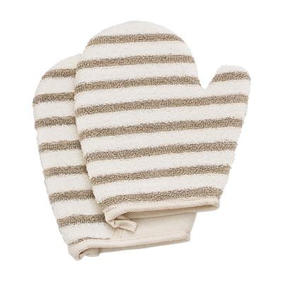 Cotton Exfoliating Shower Mitt Body Scrub Gloves For Promote Blood Circulation