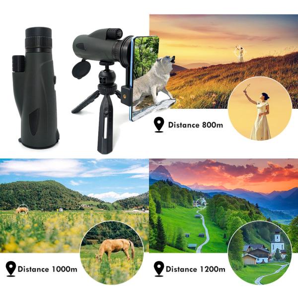 HD 10-30x50 High Power Monocular Telescope Zoom Monocular For Mobile Phone