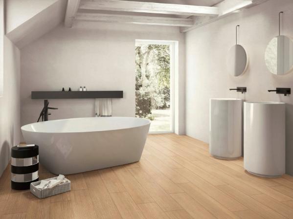 Beige Wooden Porcelain Tile 150x900mm Inkjet Printed