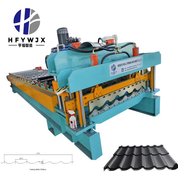 11 KW 1100 Roof Deck Glazed Sheet Roll Forming Machine 16 Stands For Efficient Roofing Panel Production