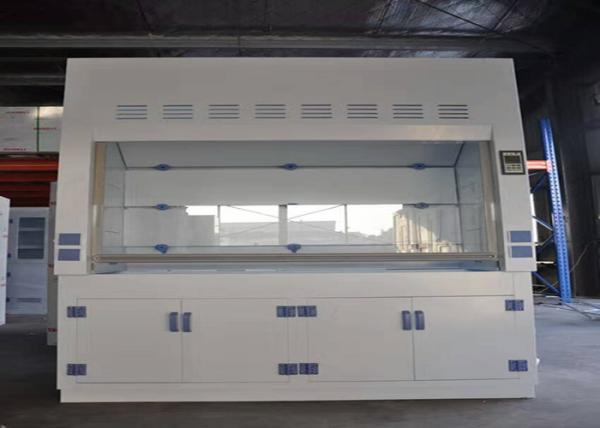 Agricultural Lab PP Fume Hood 8-10mm White Worktops 220V Power Sockets