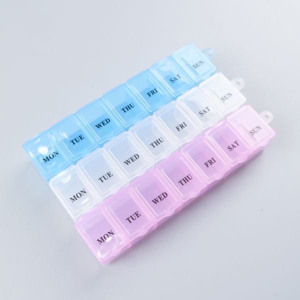 Еженедельный органайзер для таблеток Athmedic Food Grade Магазин цветной медицины