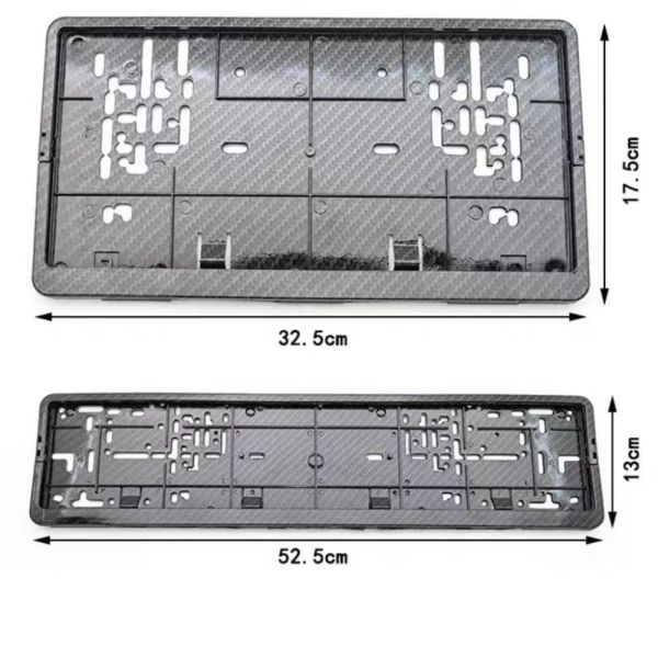 XLX High-quality 3D Logo Matte Plastic European License Plate Frame 53*12 cm 1-1.5mm Thickness GAC-Mitsubishi EV530 EV Eupheme
