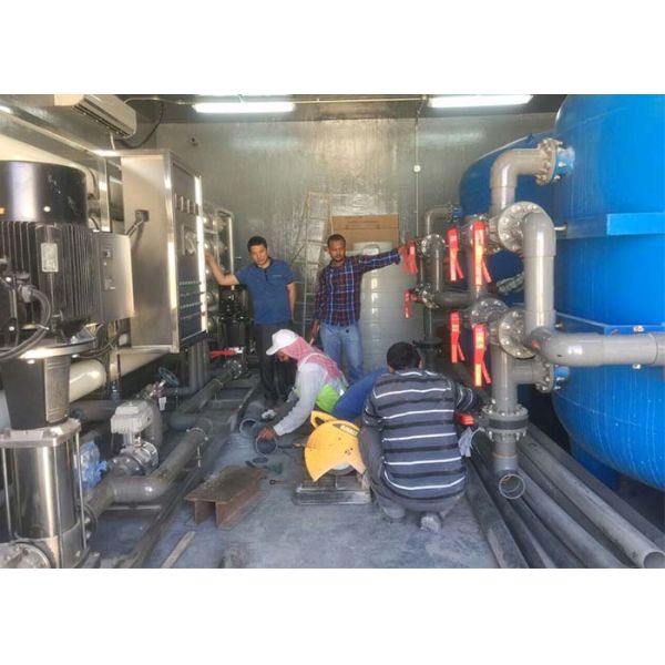 50M3/H Water Treatment System / Pure Water Filter 50T/H With Blue Fiberglass For Drinking