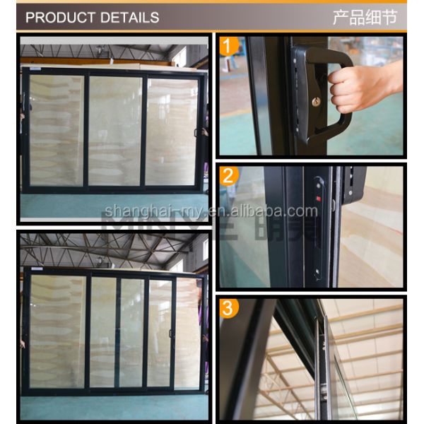 Aluminum Frame Sliding Door System for Large Interior Glass Door Entryways Closet