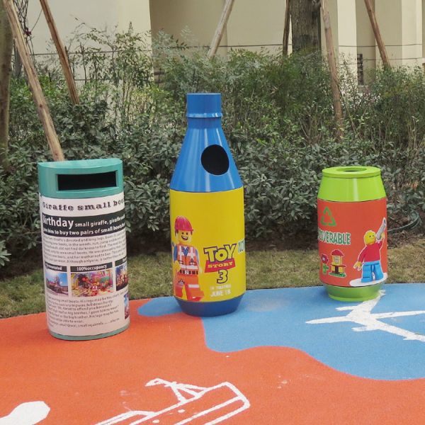 Реклама 45L гальванизировала стальные на открытом воздухе отсеки мусорного бака 3