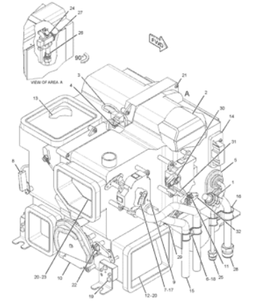 185-8155 ядр подогревателя  320C 330C для кондиционера экскаватора