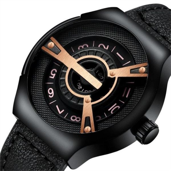 3BAR Waterproof Alloy Quartz Wrist Watch Mineral Glass 13mm Case