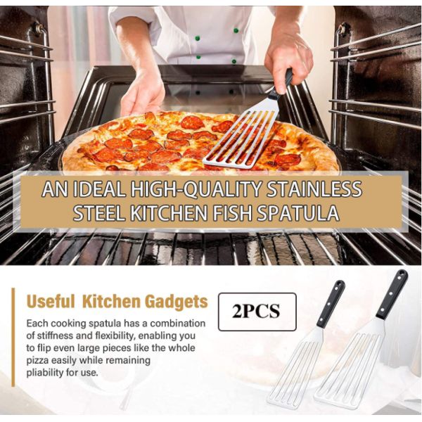 2 нержавеющей стали части утвари кухни устанавливают не шпатель ручки прорезанный металлом