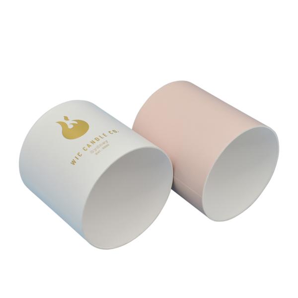 CMYK Cardboard Tube Packaging With Lid OEM Available Silk Printing