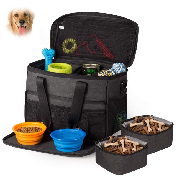 8in Travel Dog Food Carrier 14.5in Camping Dog Food Container