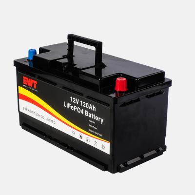 Armazenamento de energia doméstica Bateria de fósforo de ferro de lítio de 12,8 V Bateria de íon de lítio LFP de 12 V 120 Ah com BMS