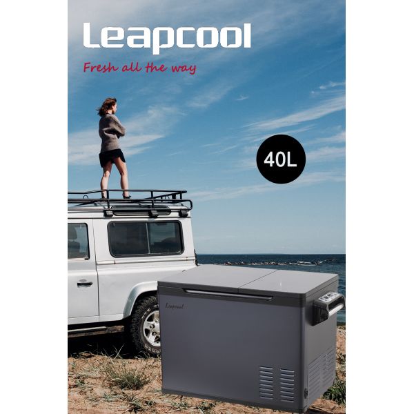 Réfrigérateur de voiture portable de 30L/40L/50L avec double régulateur de température et compresseur de 45W