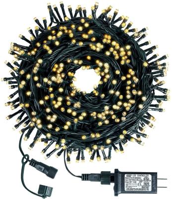 220V 60HZ 600 Warm White LED Christmas Lights Outside Garland 60m For Tree