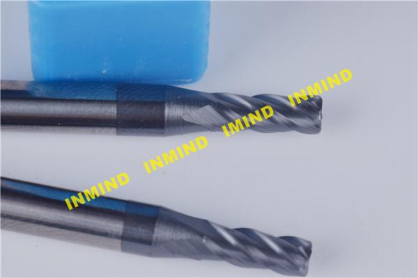 AlTin Coating  3mm 4mm R0.2 Corner HRC55 Corner Radius end mill  Standard Length , end mill tool