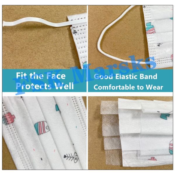 FDA CE Certificated Kids Face Mask Non Woven Surgical Mask For Mouth / Nose