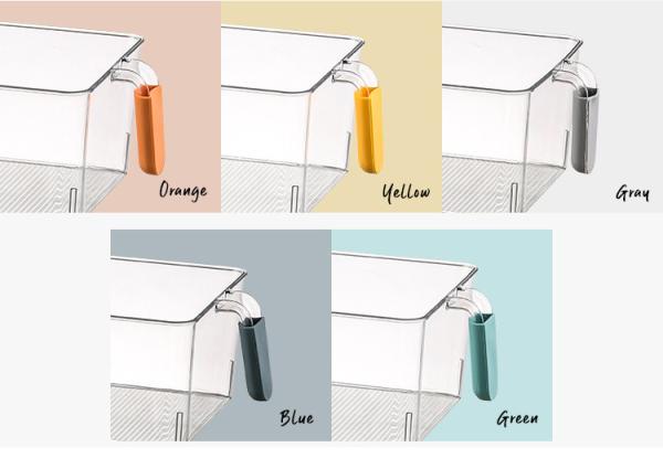 Refrigerator And Pantry Clear Storage Bins With Handles 30.5x12.5x11.5CM