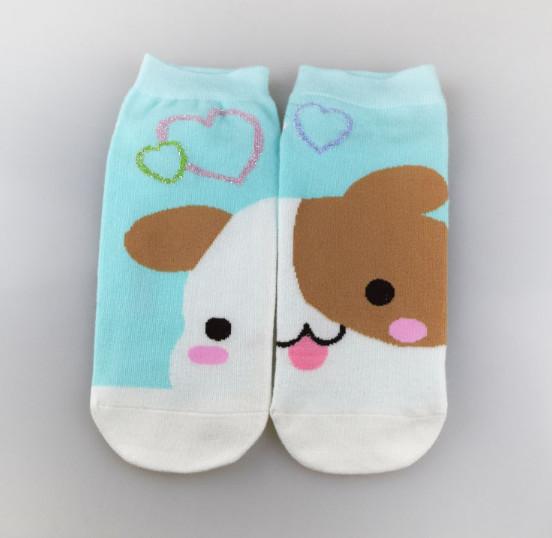 Fancy Cute Animals Women's Cotton Ankle Socks Fashion Crew Ankle Socks