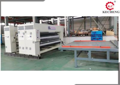 Semi Auto 2 Color Flexo Printer Slotter Machine Chain Feeding KC-L 1630