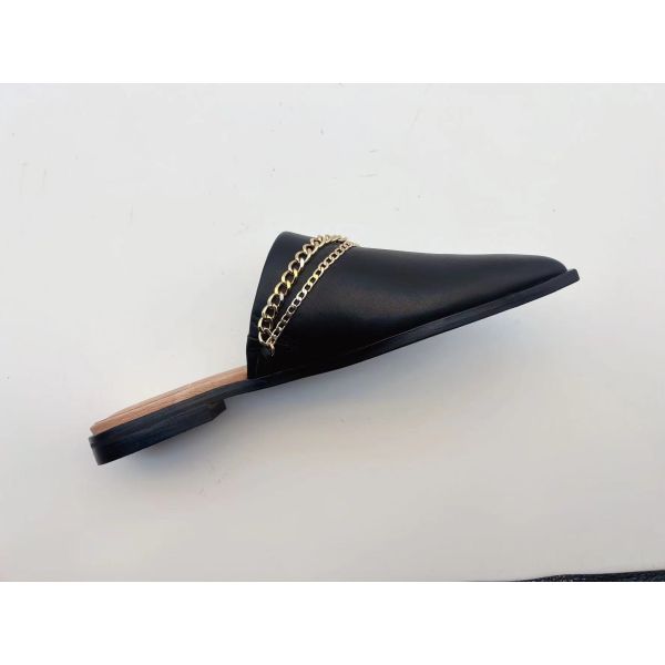 SGS Womens Black Flat Casual Shoes , One Piece Black Closed Toe Slippers