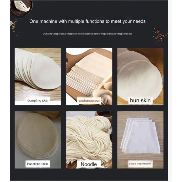 Round or Square Dough Sheet Machine for Merchants Dual Dumpling Wrapper Making Machine