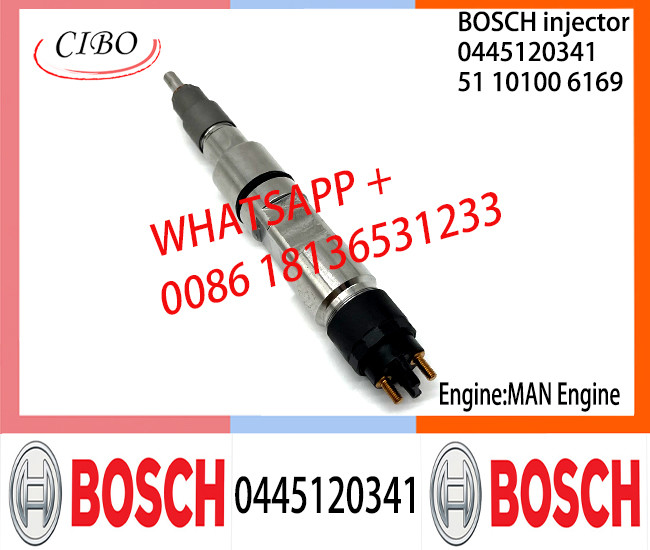 Собрание 0445120341 инжектора дизельного топлива BOSCH 0445120341 первоначальное 51101006169 для двигателя ЧЕЛОВЕКА