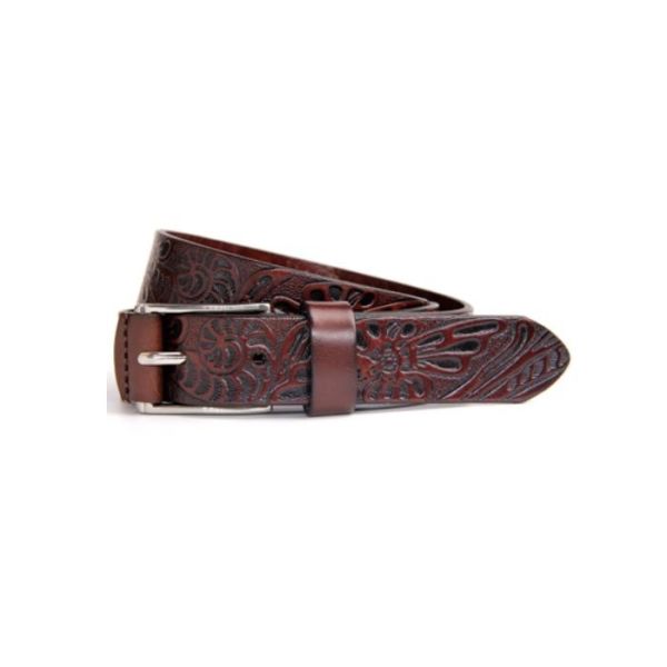 Пояс женщин цветка неподдельной кожи пряжки Пин выбитый