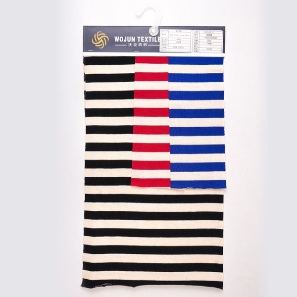 Dry-Touch Series: 100% Cotton Linen-Feel Striped Knit Fabric