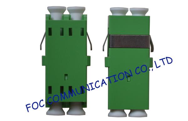 Zirconia Ceramic Sleeve Fiber Optic Adapter LC / APC Duplex Without Flange