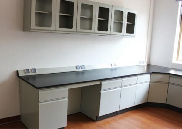 School Steel Laboratory Furniture , Chemistry Lab Bench Hanging Cupboard