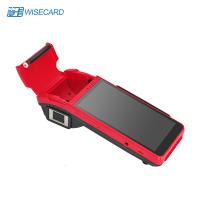 Máquina Handheld vermelha da posição de Android com varredor da impressão digital