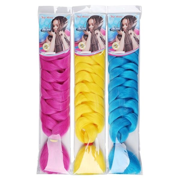 Synthetic Hair Fiber Braiding Hair Extension Pre Stretched 150%/180%/200%/250% Density